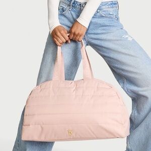 Victorias Secret pink puffy bag